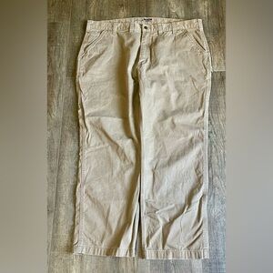 CARHARTT Men RELAXED FIT Canvas 5 pocket khaki Work Pants Gray 44x30 Carpenter